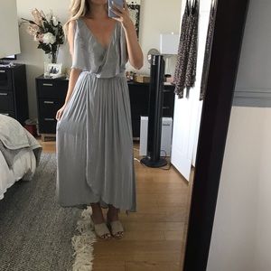 Free People Blue/Gray Maxi Dress Size M